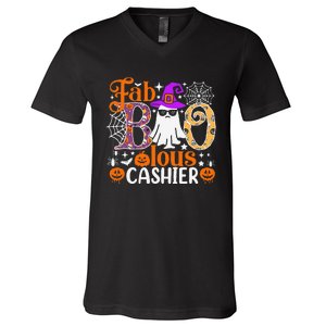 Fab Boo Lous Cashier Funny Halloween V-Neck T-Shirt