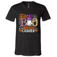 Fab Boo Lous Cashier Funny Halloween V-Neck T-Shirt