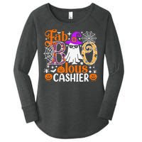 Fab Boo Lous Cashier Funny Halloween Women's Perfect Tri Tunic Long Sleeve Shirt