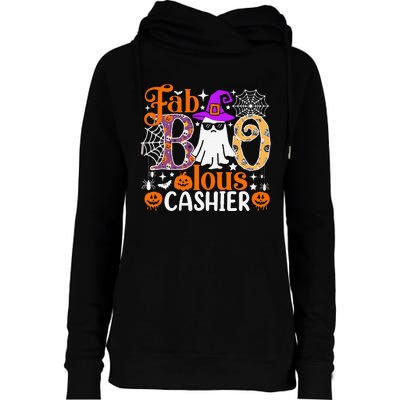 Fab Boo Lous Cashier Funny Halloween Womens Funnel Neck Pullover Hood