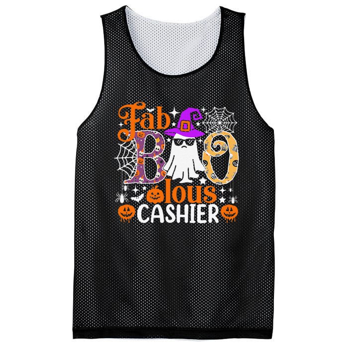 Fab Boo Lous Cashier Funny Halloween Mesh Reversible Basketball Jersey Tank