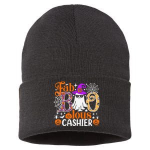 Fab Boo Lous Cashier Funny Halloween Sustainable Knit Beanie