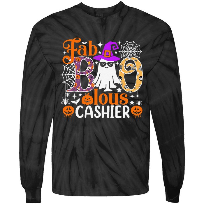 Fab Boo Lous Cashier Funny Halloween Tie-Dye Long Sleeve Shirt