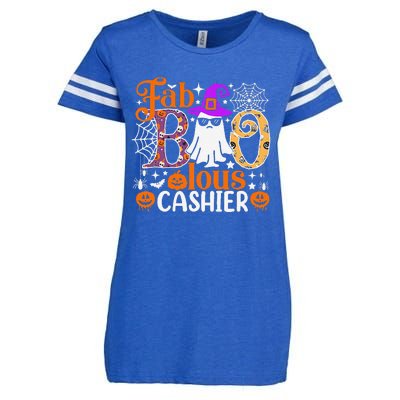 Fab Boo Lous Cashier Funny Halloween Enza Ladies Jersey Football T-Shirt