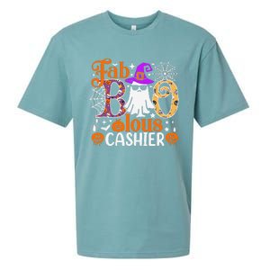 Fab Boo Lous Cashier Funny Halloween Sueded Cloud Jersey T-Shirt