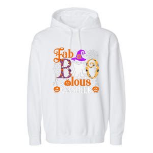 Fab Boo Lous Cashier Funny Halloween Garment-Dyed Fleece Hoodie