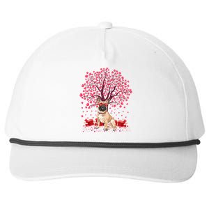 French Bulldog Lover Heart Tree French Bulldog Valentine Meaningful Gift Snapback Five-Panel Rope Hat