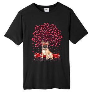 French Bulldog Lover Heart Tree French Bulldog Valentine Meaningful Gift Tall Fusion ChromaSoft Performance T-Shirt