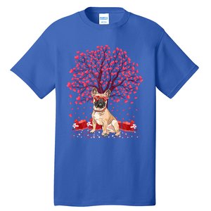 French Bulldog Lover Heart Tree French Bulldog Valentine Meaningful Gift Tall T-Shirt