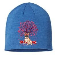 French Bulldog Lover Heart Tree French Bulldog Valentine Meaningful Gift Sustainable Beanie