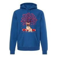 French Bulldog Lover Heart Tree French Bulldog Valentine Meaningful Gift Premium Hoodie