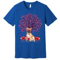 French Bulldog Lover Heart Tree French Bulldog Valentine Meaningful Gift Premium T-Shirt