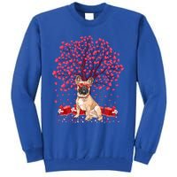 French Bulldog Lover Heart Tree French Bulldog Valentine Meaningful Gift Tall Sweatshirt