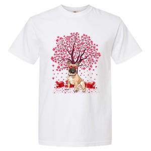 French Bulldog Lover Heart Tree French Bulldog Valentine Meaningful Gift Garment-Dyed Heavyweight T-Shirt