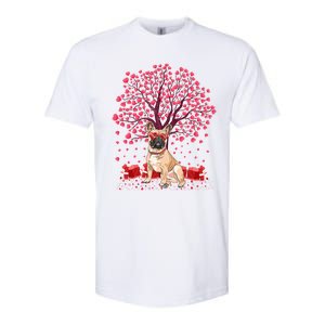 French Bulldog Lover Heart Tree French Bulldog Valentine Meaningful Gift Softstyle CVC T-Shirt