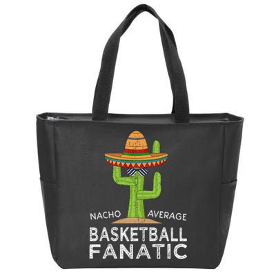 Funny Basketball Lover Player Fan Zip Tote Bag