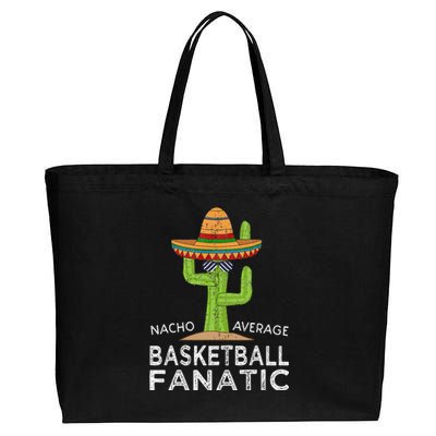 Funny Basketball Lover Player Fan Cotton Canvas Jumbo Tote