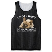 Frenchie Better Life Funny French Bulldog Dog Lover Mesh Reversible Basketball Jersey Tank