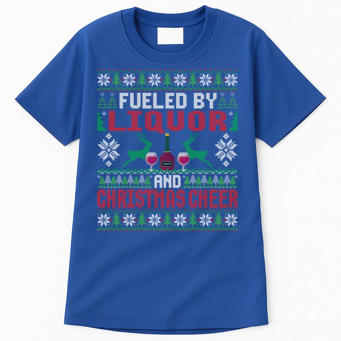 Fueled By Liquor And Christmas Cheer Ing Xmas Party Gift Tall T-Shirt