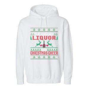 Fueled By Liquor And Christmas Cheer Ing Xmas Party Gift Garment-Dyed Fleece Hoodie