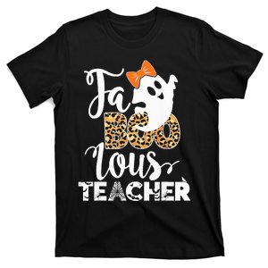 Fab Boo Lous Teacher Cute Ghost Halloween Costume Distressed T-Shirt