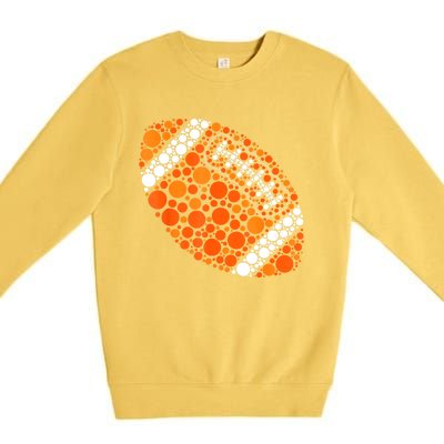 Football Ball Lover Happy Dot Day 2024 Polka Dot Gift Premium Crewneck Sweatshirt