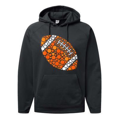 Football Ball Lover Happy Dot Day 2024 Polka Dot Gift Performance Fleece Hoodie