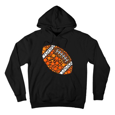 Football Ball Lover Happy Dot Day 2024 Polka Dot Gift Hoodie