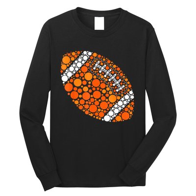 Football Ball Lover Happy Dot Day 2024 Polka Dot Gift Long Sleeve Shirt