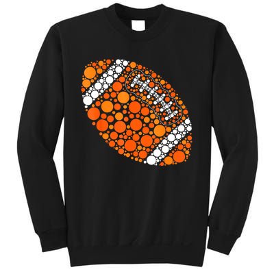 Football Ball Lover Happy Dot Day 2024 Polka Dot Gift Sweatshirt