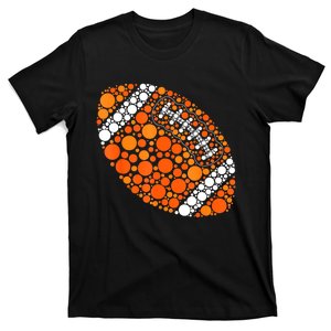 Football Ball Lover Happy Dot Day 2024 Polka Dot Gift T-Shirt