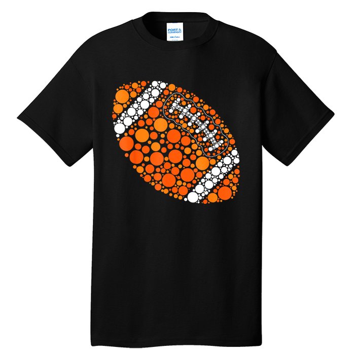 Football Ball Lover Happy Dot Day 2024 Polka Dot Gift Tall T-Shirt