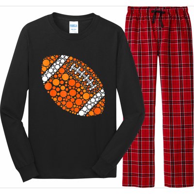 Football Ball Lover Happy Dot Day 2024 Polka Dot Gift Long Sleeve Pajama Set