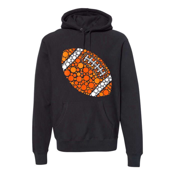 Football Ball Lover Happy Dot Day 2024 Polka Dot Gift Premium Hoodie