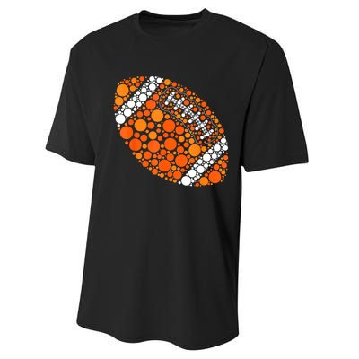 Football Ball Lover Happy Dot Day 2024 Polka Dot Gift Performance Sprint T-Shirt