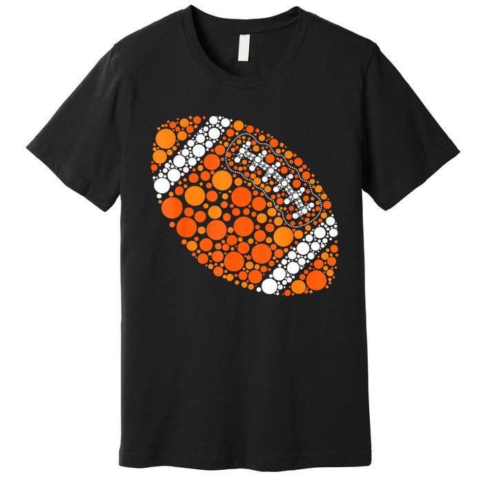 Football Ball Lover Happy Dot Day 2024 Polka Dot Gift Premium T-Shirt