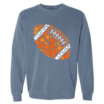 Football Ball Lover Happy Dot Day 2024 Polka Dot Gift Garment-Dyed Sweatshirt