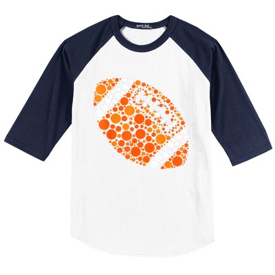 Football Ball Lover Happy Dot Day 2024 Polka Dot Gift Baseball Sleeve Shirt