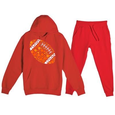 Football Ball Lover Happy Dot Day 2024 Polka Dot Gift Premium Hooded Sweatsuit Set