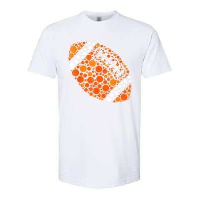 Football Ball Lover Happy Dot Day 2024 Polka Dot Gift Softstyle CVC T-Shirt