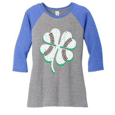 Funny Baseball Lover Tee St Patrick Day Gift Women's Tri-Blend 3/4-Sleeve Raglan Shirt