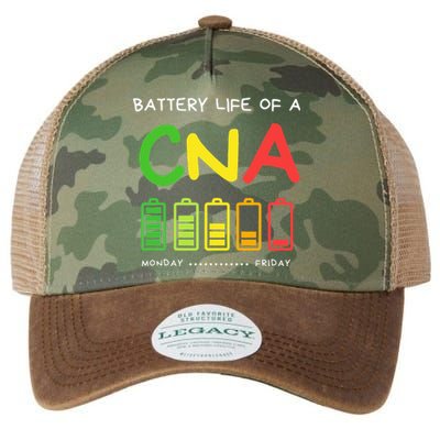 Funny Battery Life Of A CNA Certified Nurse Assistant CNA Legacy Tie Dye Trucker Hat