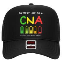 Funny Battery Life Of A CNA Certified Nurse Assistant CNA High Crown Mesh Back Trucker Hat