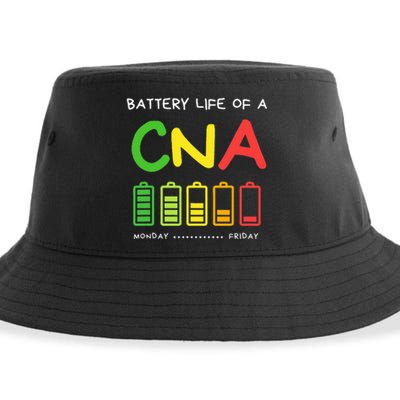 Funny Battery Life Of A CNA Certified Nurse Assistant CNA Sustainable Bucket Hat