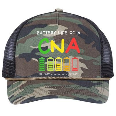 Funny Battery Life Of A CNA Certified Nurse Assistant CNA Retro Rope Trucker Hat Cap