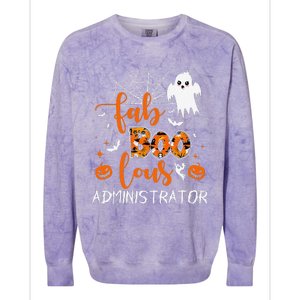 Fab Boo Lous Administrator Funny Boo Ghost Halloween Spooky Colorblast Crewneck Sweatshirt