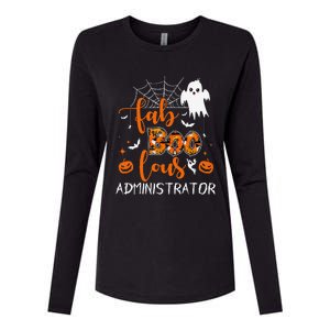 Fab Boo Lous Administrator Funny Boo Ghost Halloween Spooky Womens Cotton Relaxed Long Sleeve T-Shirt