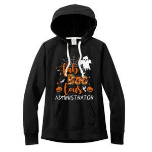 Fab Boo Lous Administrator Funny Boo Ghost Halloween Spooky Women's Fleece Hoodie