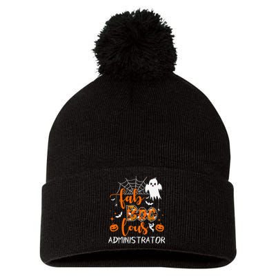 Fab Boo Lous Administrator Funny Boo Ghost Halloween Spooky Pom Pom 12in Knit Beanie