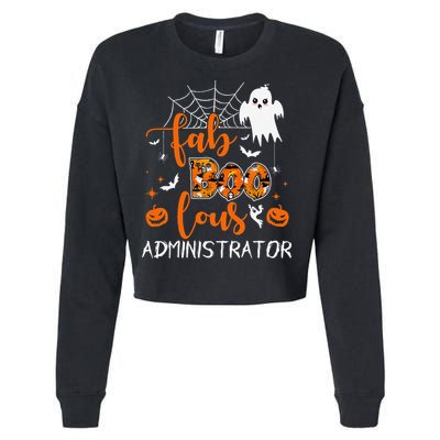 Fab Boo Lous Administrator Funny Boo Ghost Halloween Spooky Cropped Pullover Crew